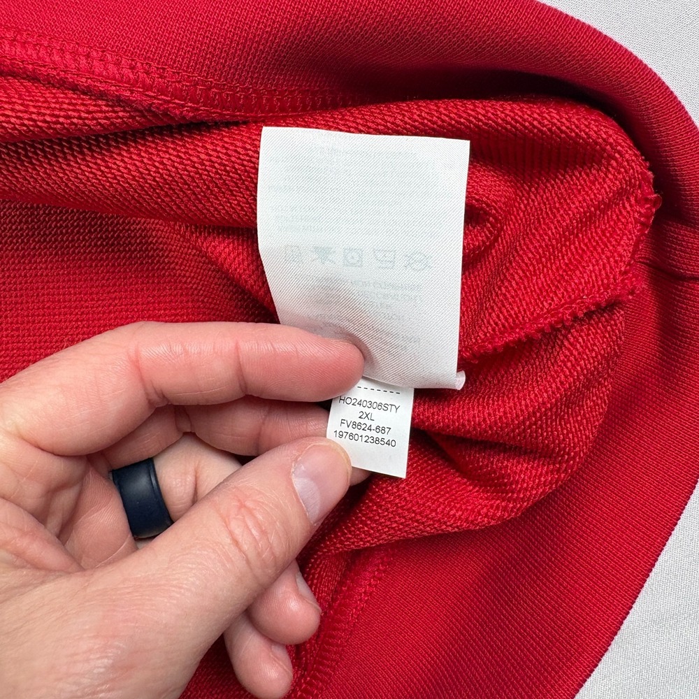 Air Jordan Sweatshirt Mens 2XL Red Crossover Pullover Crew Neck Stretch - Picture 7 of 9